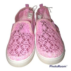 Swiggles Lace Slip On Shoes Toddler Girls’ Pink NWT